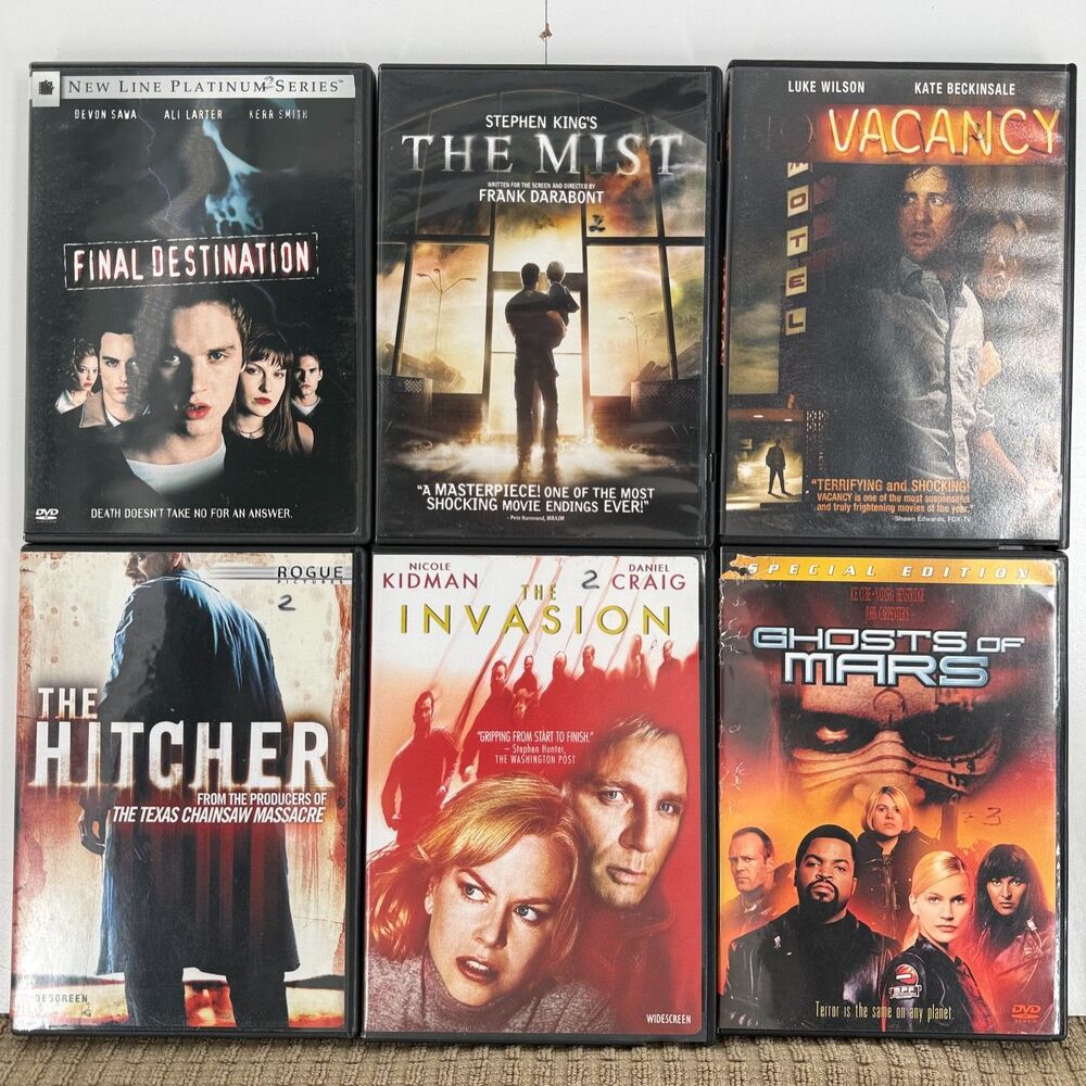 Horror / Thriller DVD Collection (6 Movies) – Widescreen – R Rated